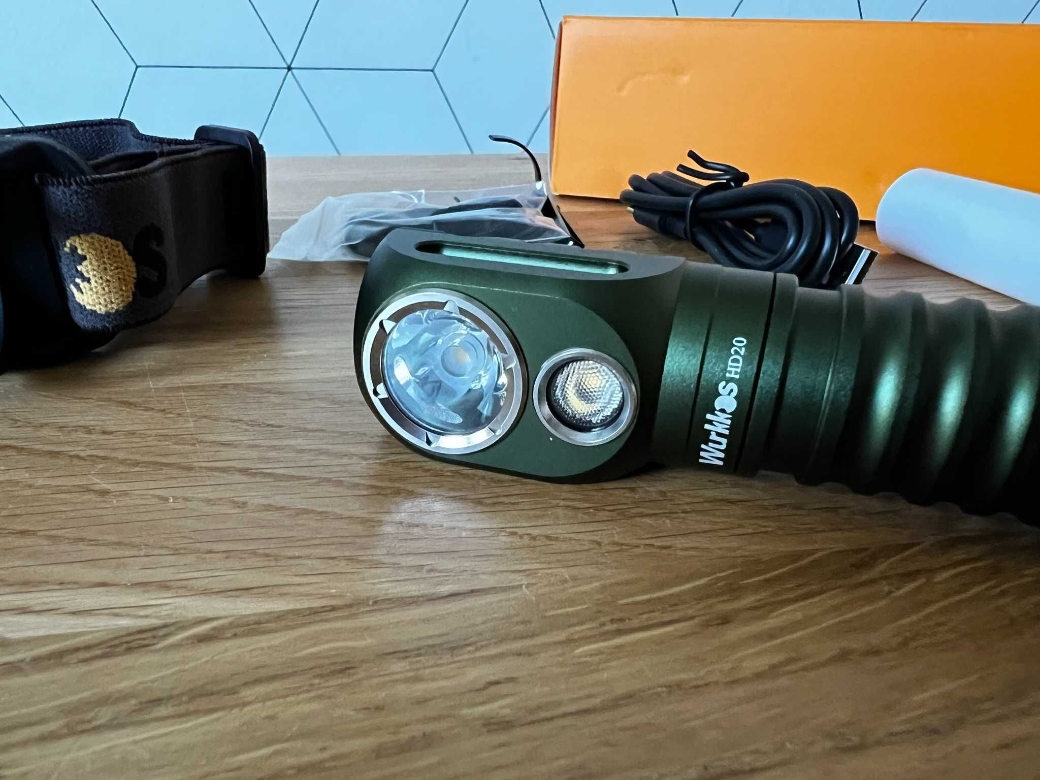 Latarka Wurkkos HD20 wraz z akumulatorem 5000mAh Czołówka ZESTAW
