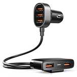 Joyroom szybka ładowarka samochodowa 5x USB 6,2 A z przedłużaczem czar