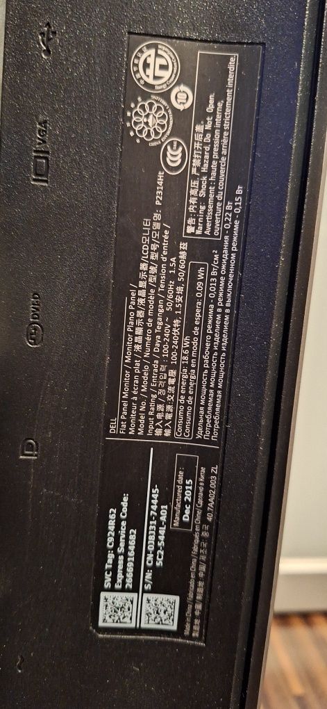 Monitor DELL P2314Ht