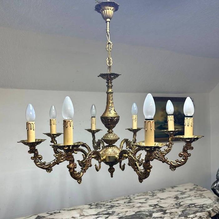 Люстра бронзова на 8 ламп 7462