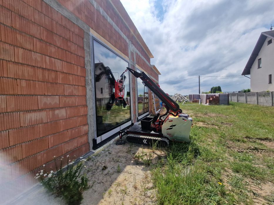 Mini żuraw/manipulator do szklenia okien,fasad wynajem jekko maeda bg