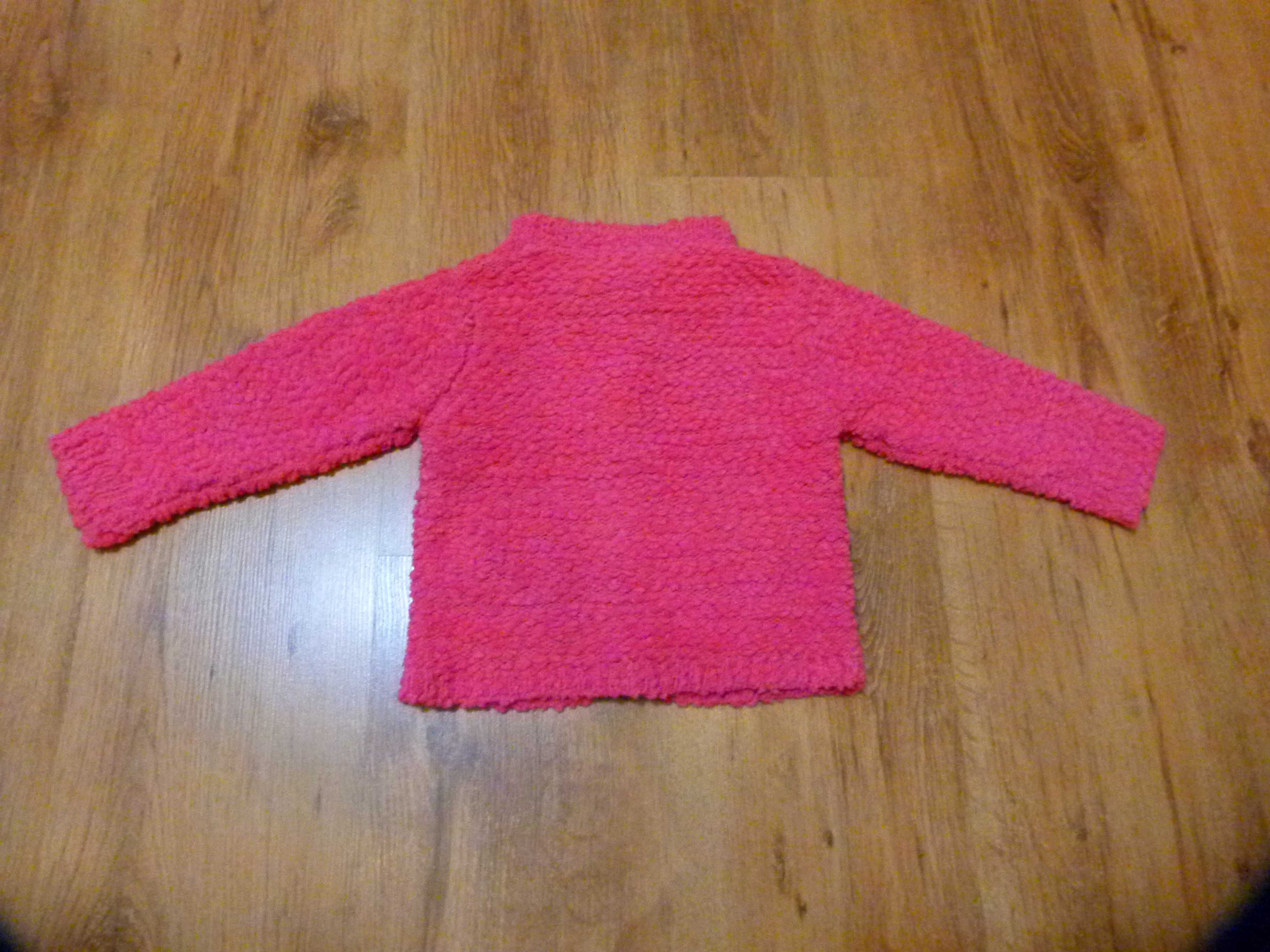 rozm. 80 Pepco sweter różowy grubszy