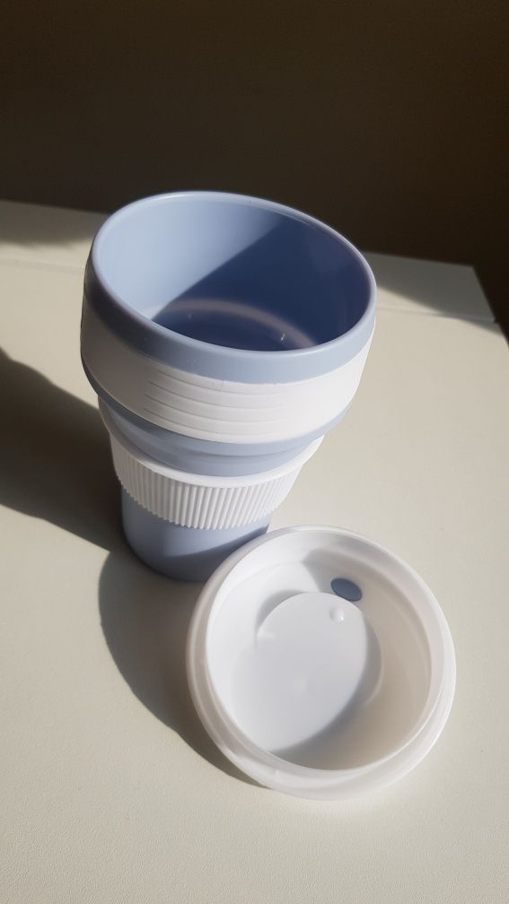 Розкладна силіконова чашка стакан Collapsible Coffee Cup 350 мл