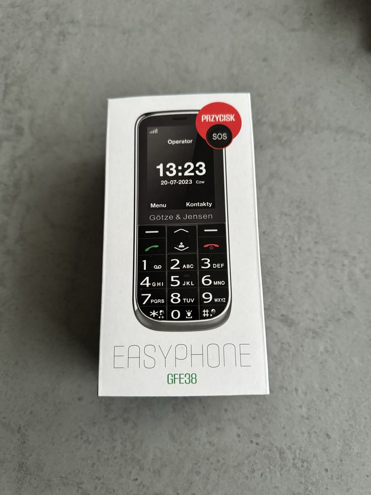 Telefon GSM EasyPhone GFE38 Götze&Jensen dla seniorów dziadka babci
