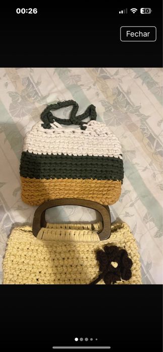 Tres malas em crochet novas