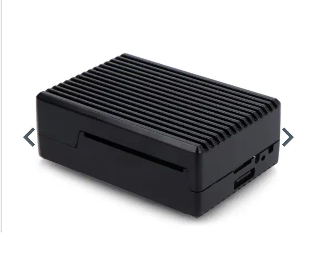 Obudowa do Raspberry Pi 5 czarna pasywne chłodzenie plus zasilacz