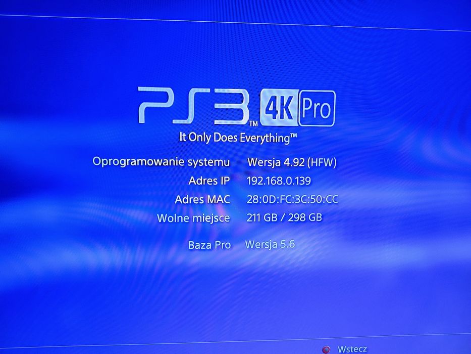 Przerobiona Playstation 3 Slim HFW 4.92 HEN 4K PRO MODzestaw