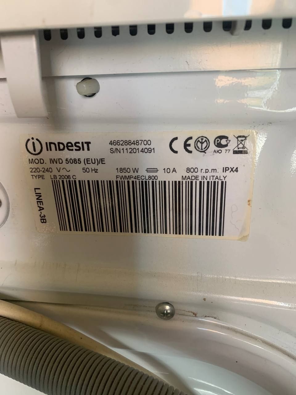 Пралка стіральна машинка indesit