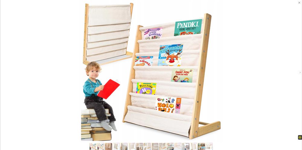 Regal na książki dla dzieci stojak półka szafka organizer biblioteczka
