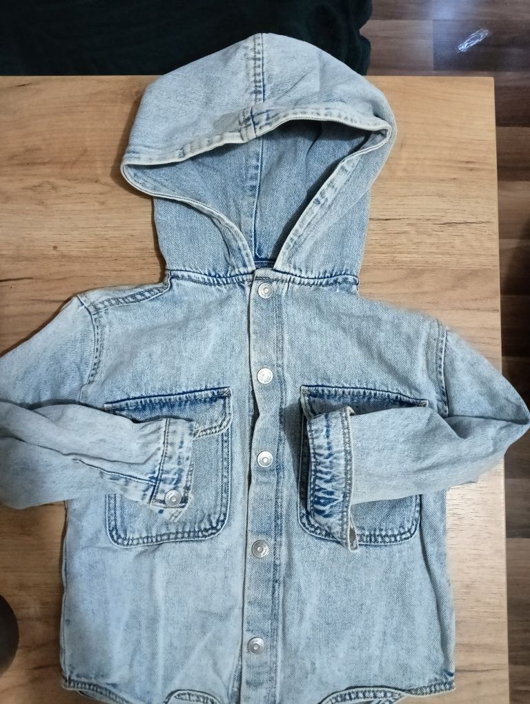 Kurtka jeans z kapturem Zara 98