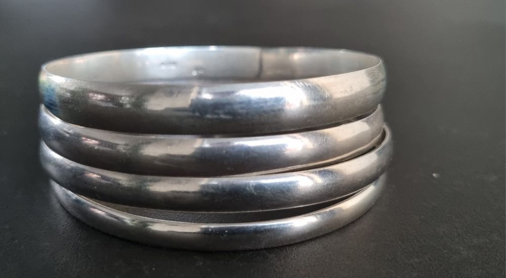 4 srebrne bransoletki koła próba 925 66g