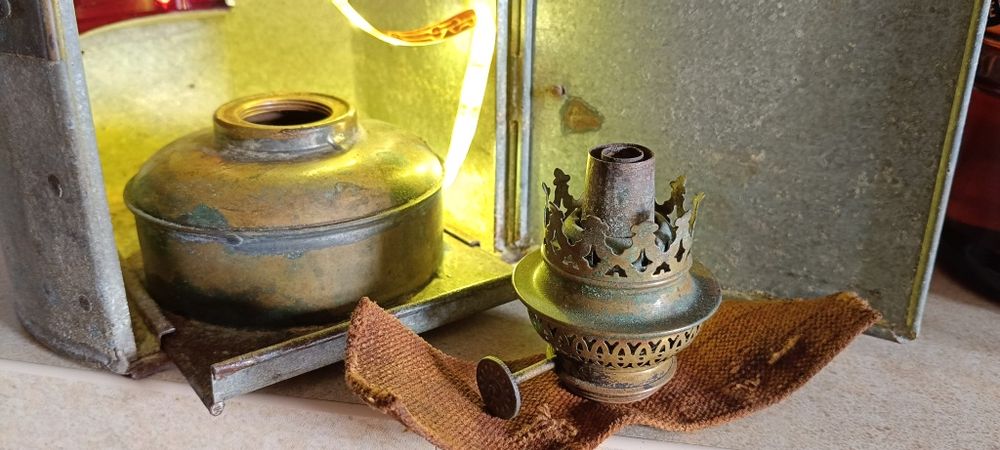Lampa naftowa okrętowa retro II wojna Holandia Amsterdam