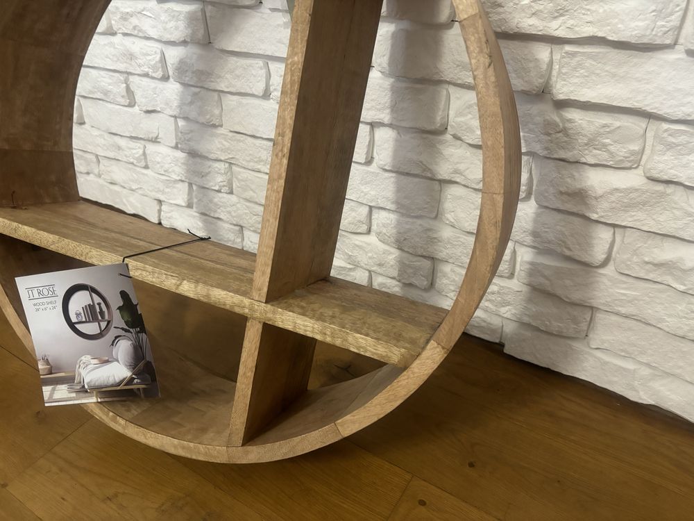 Drewniana okrągła półka/okrągła szafka styl BOHO marki JT Rose