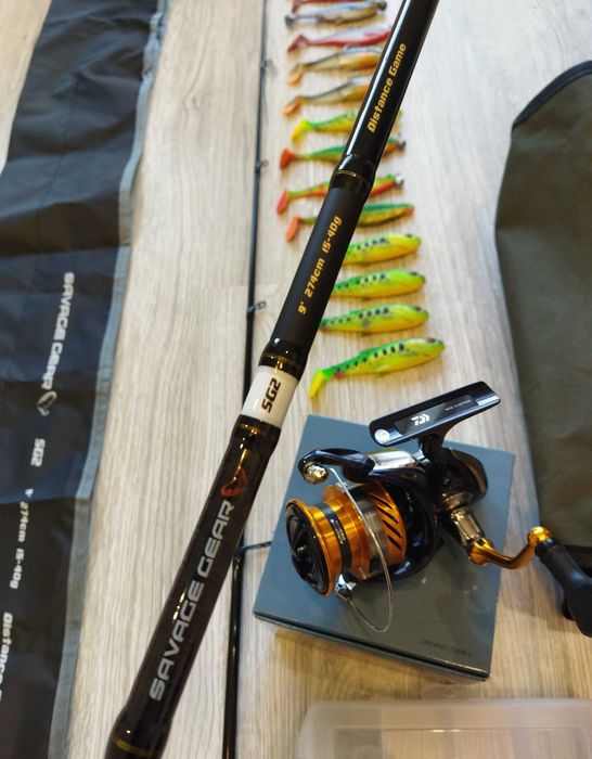 spinning SAVEGE GEAR sg2 274cm 15-40g  koło DAIWA 4000 westin cannibal