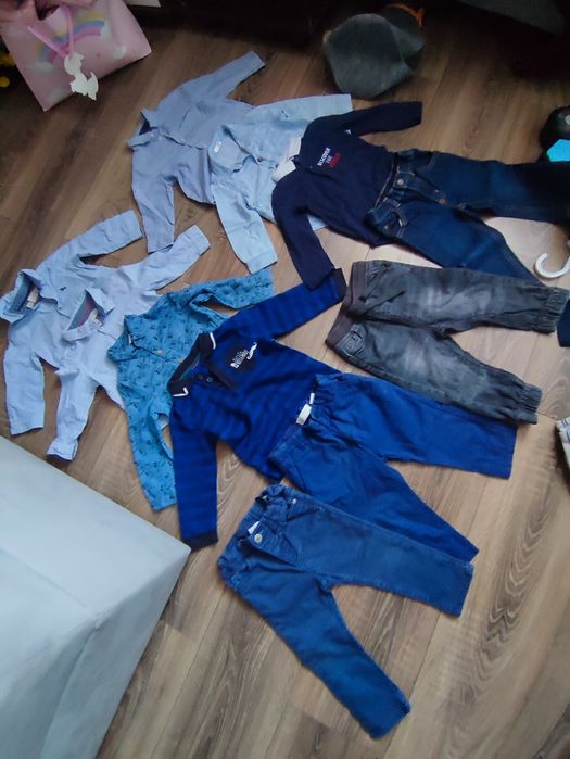 Zestaw ubrań eleganckich wizytowych dla chłopca 74-80-86