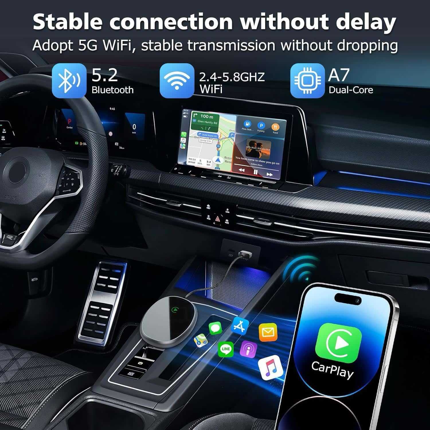 Bezprzewodowy adapter Wi Fi CarPlay Hit cenowy! Wyprzedaż!