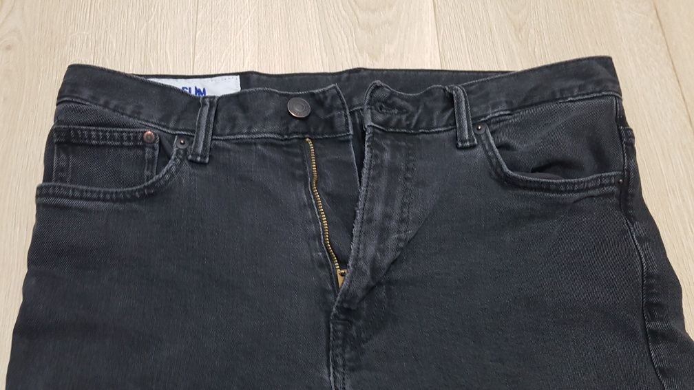 Jeansy czarne slim rozm 33/32