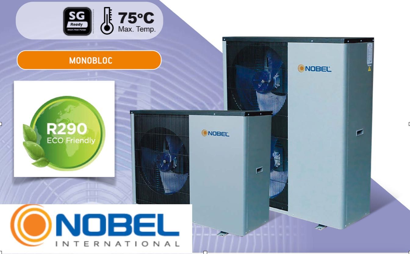 Najnowocześniejsza POMPA CIEPŁA NOBEL 16 kW Full Inwerter R290 + 75oC