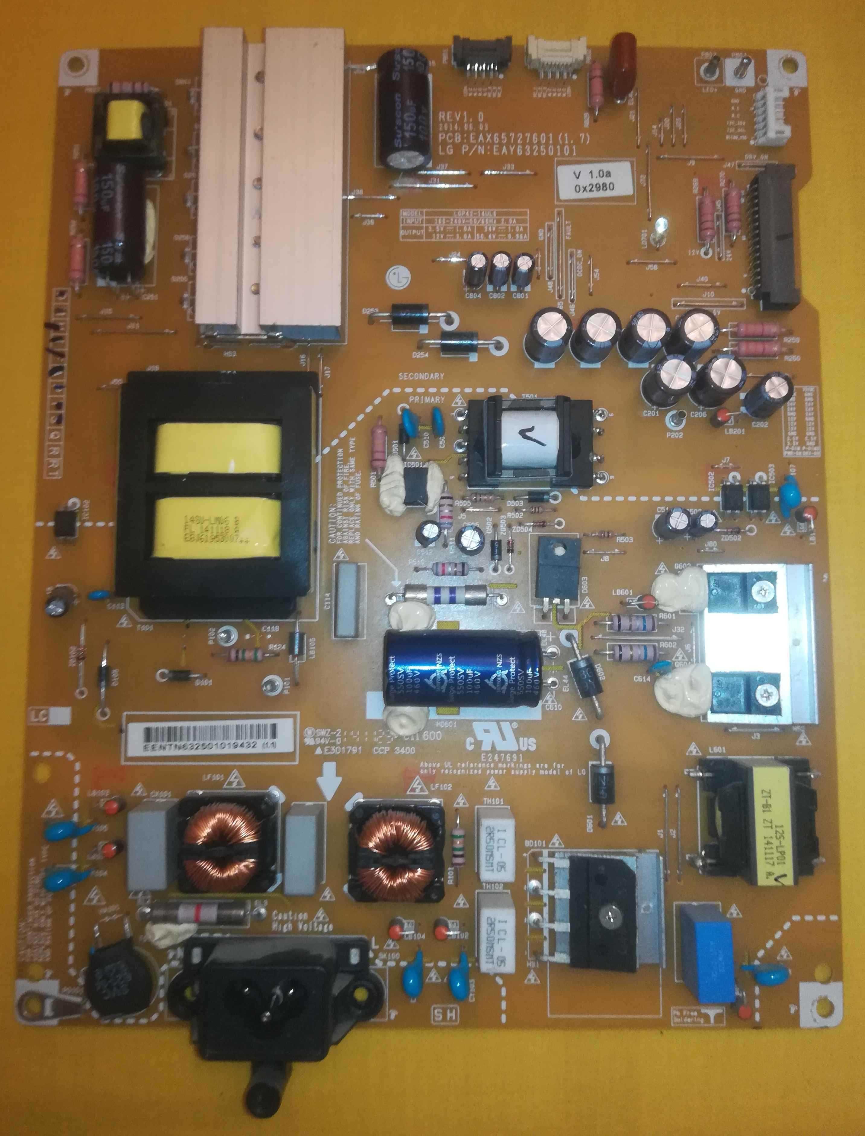 Блок питания EAX65727601 от ТВ LG 42UB820V