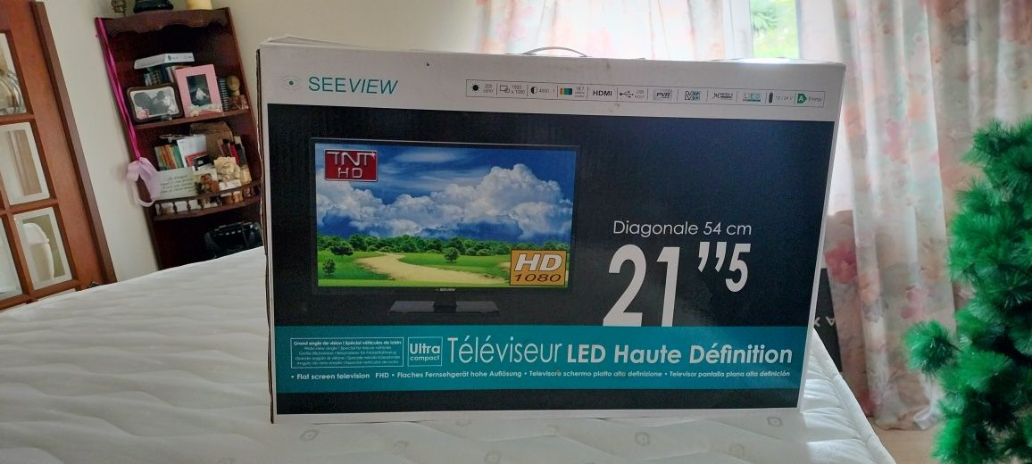 TV e parabólica caravana
