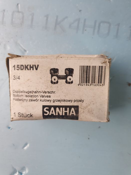 Podwujny zawor kulowy grzejnikowy SANHA