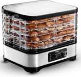 Duża suszarka do grzybów owoców Yoer 450W INOX timer 6 sit