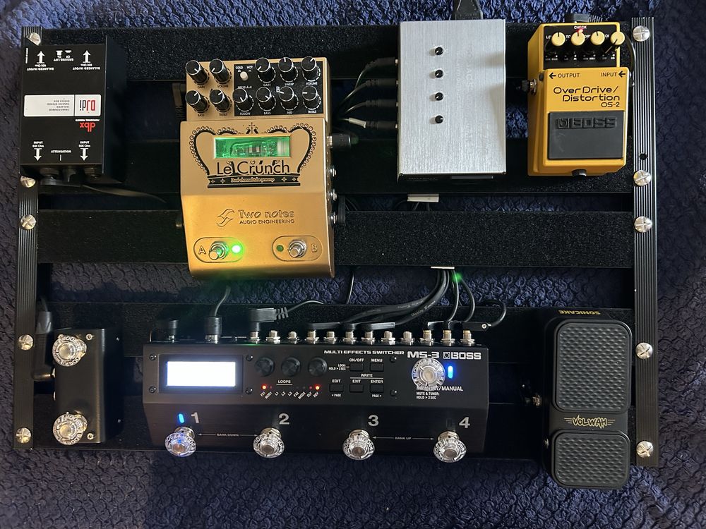 Boss MS-3 e Two Notes Le Crunch + Pedalbord completo com case