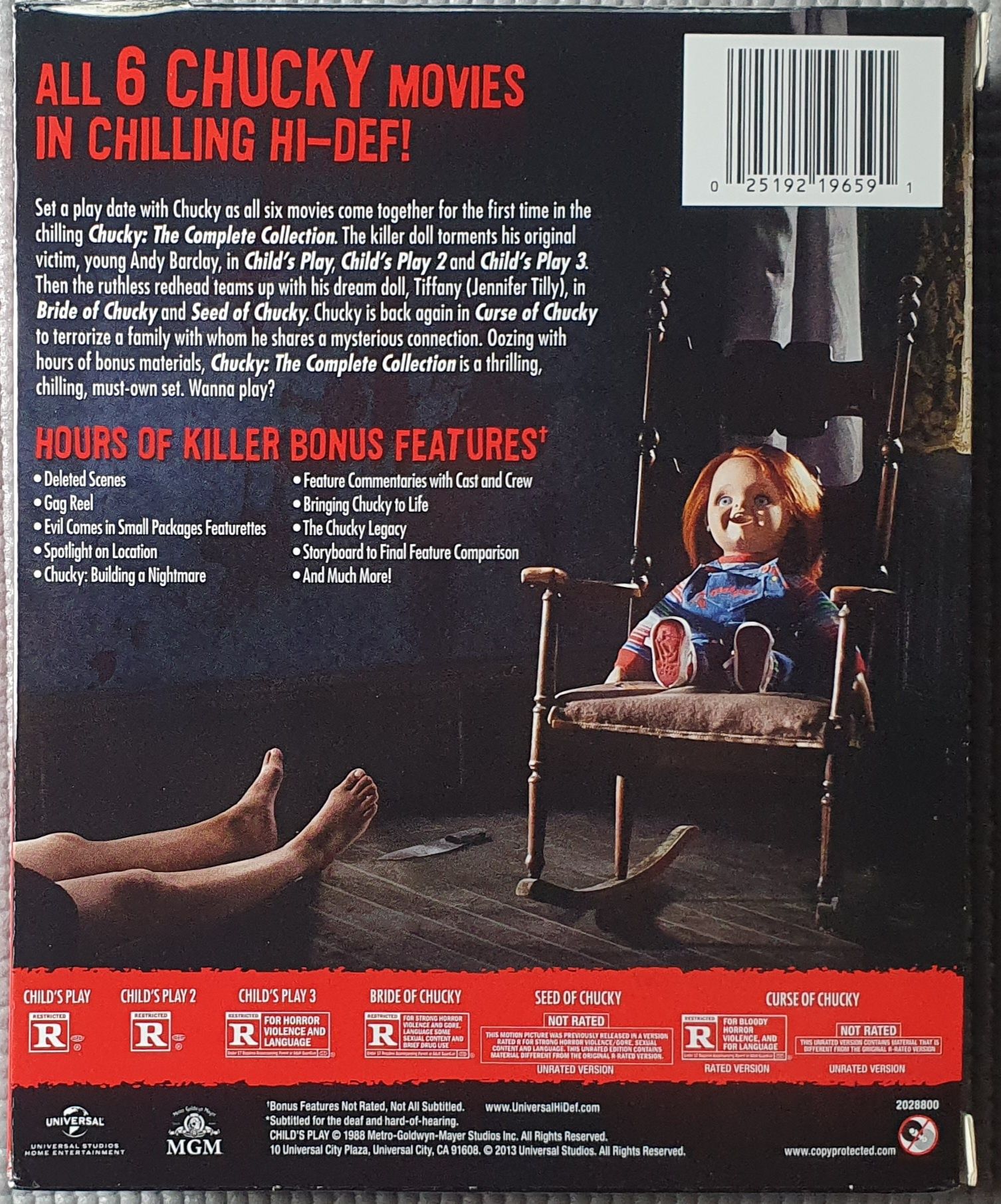 "Chucky" 1-6 Collection Blu-Ray