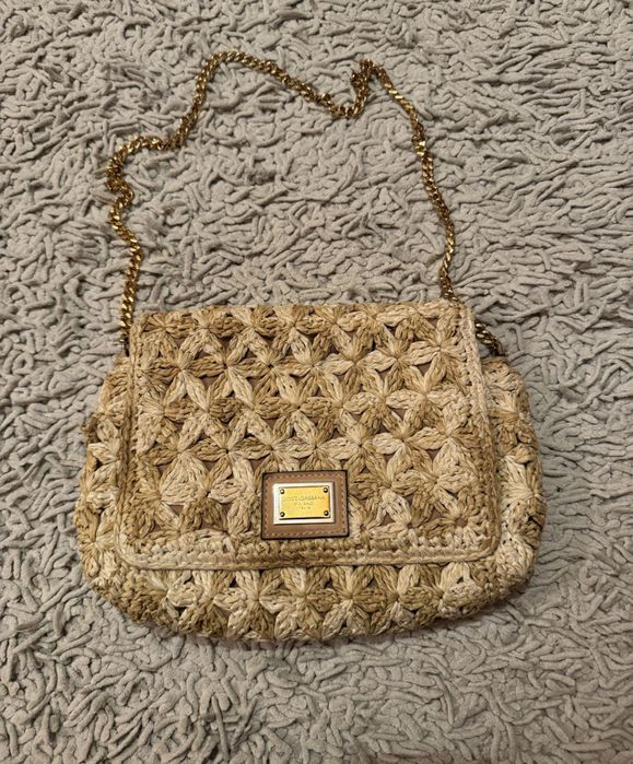 Сумка з рафії miss charles від dolce & gabbana (оригінал)