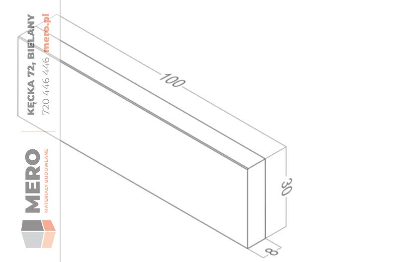 Bruk Obrzeże 8x30x100 szare