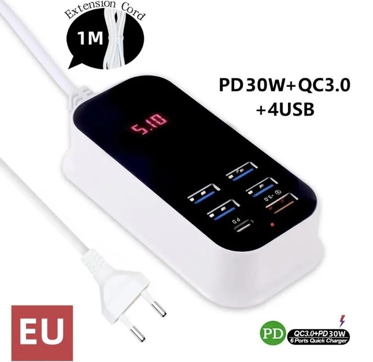 Ładowarka z wieloma ładowarkami USB PD 30W
