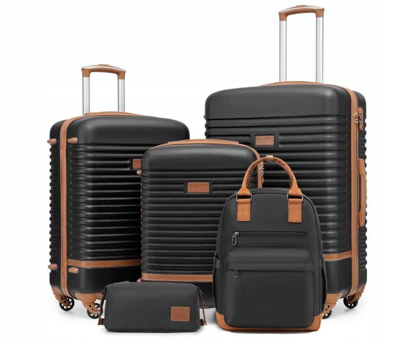 Coolife Walizka Na Kółkach Z Twardego Tworzywa Abs, 4 Kółka Zestaw