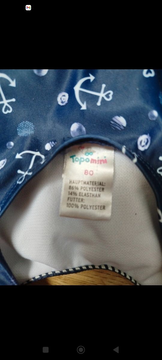 Strój kąpielowy 74 80 topomini granatowy czerwony