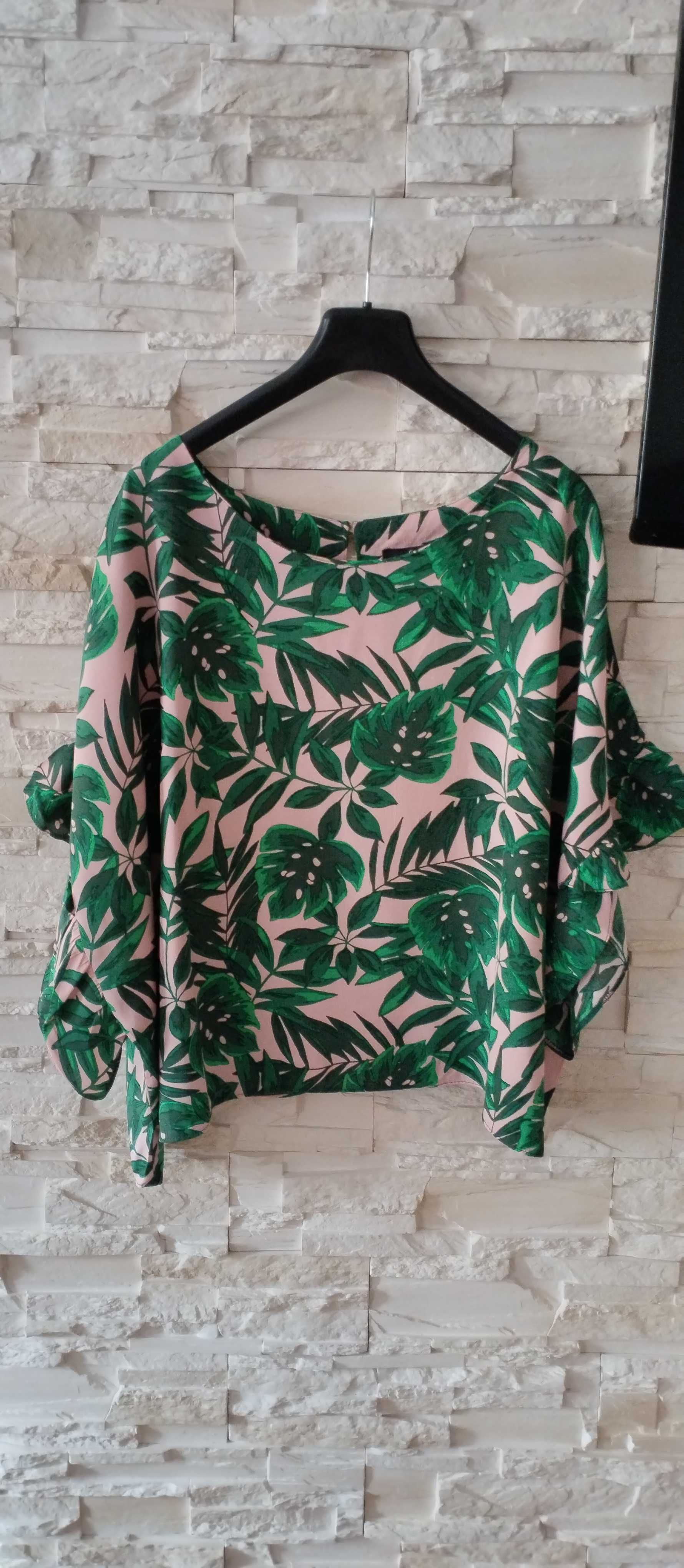Bluzka z krótkim rękawem damska elegancja zielona 6XL/52 George