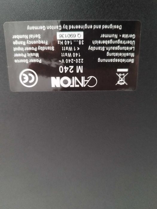 Kino Domowe Marzeń-CANTON M240 5.1 STAN JAK NOWY Komplet z Mocowaniami