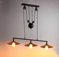 Люстра на три лампочки в стиле лофт гиря