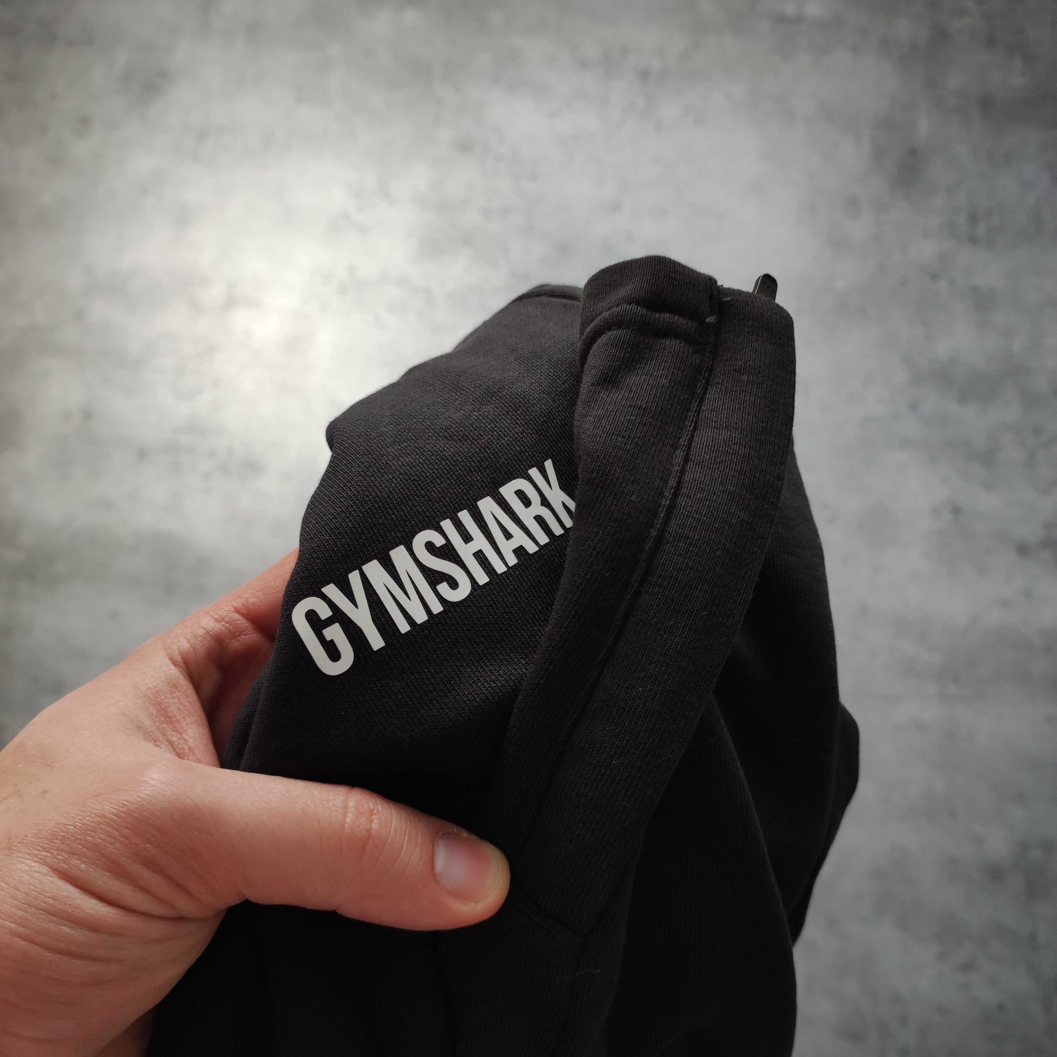 MĘSKIE Dresy Sportowe GYM Active Czarne Trening Joggery GymShark Logo
