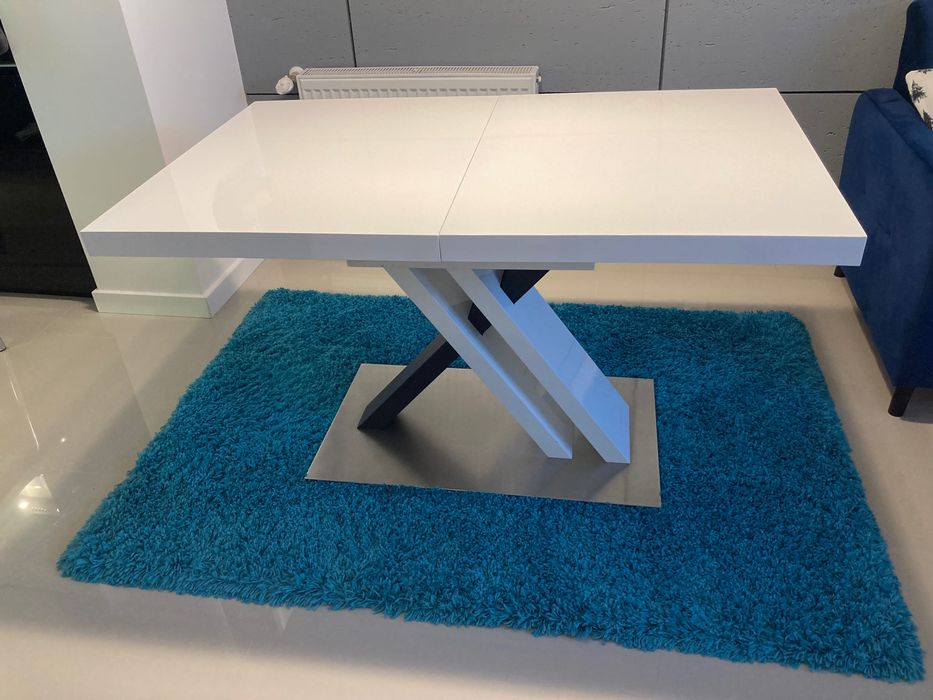 Stół jadalniany biały połysk rozkładany