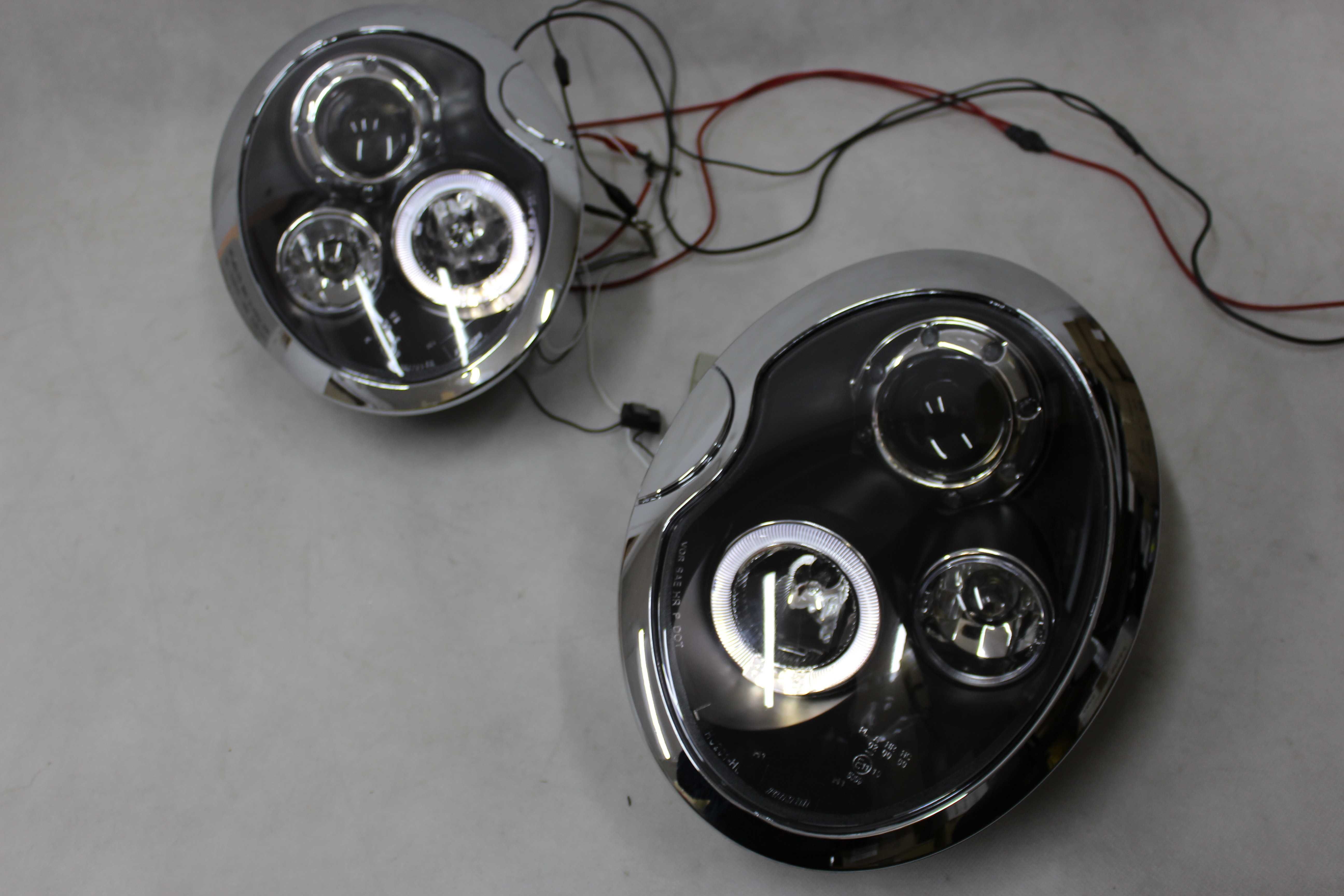 Lampy przednie przód MINI COOPER ONE 01-04 Tuning Black SMOKE LED RING