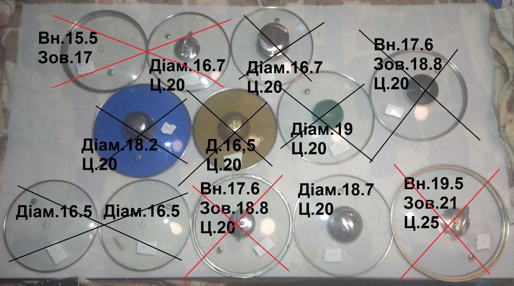 Крышки для посуды,стеклянные.Бутыль на 3л