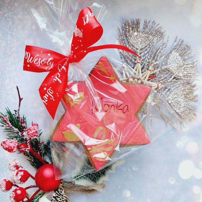 Pierniki z napisem pierniki firmowe pierniki dekorowane gwiazda imię