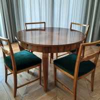 Stół i 6 krzeseł Art Deco