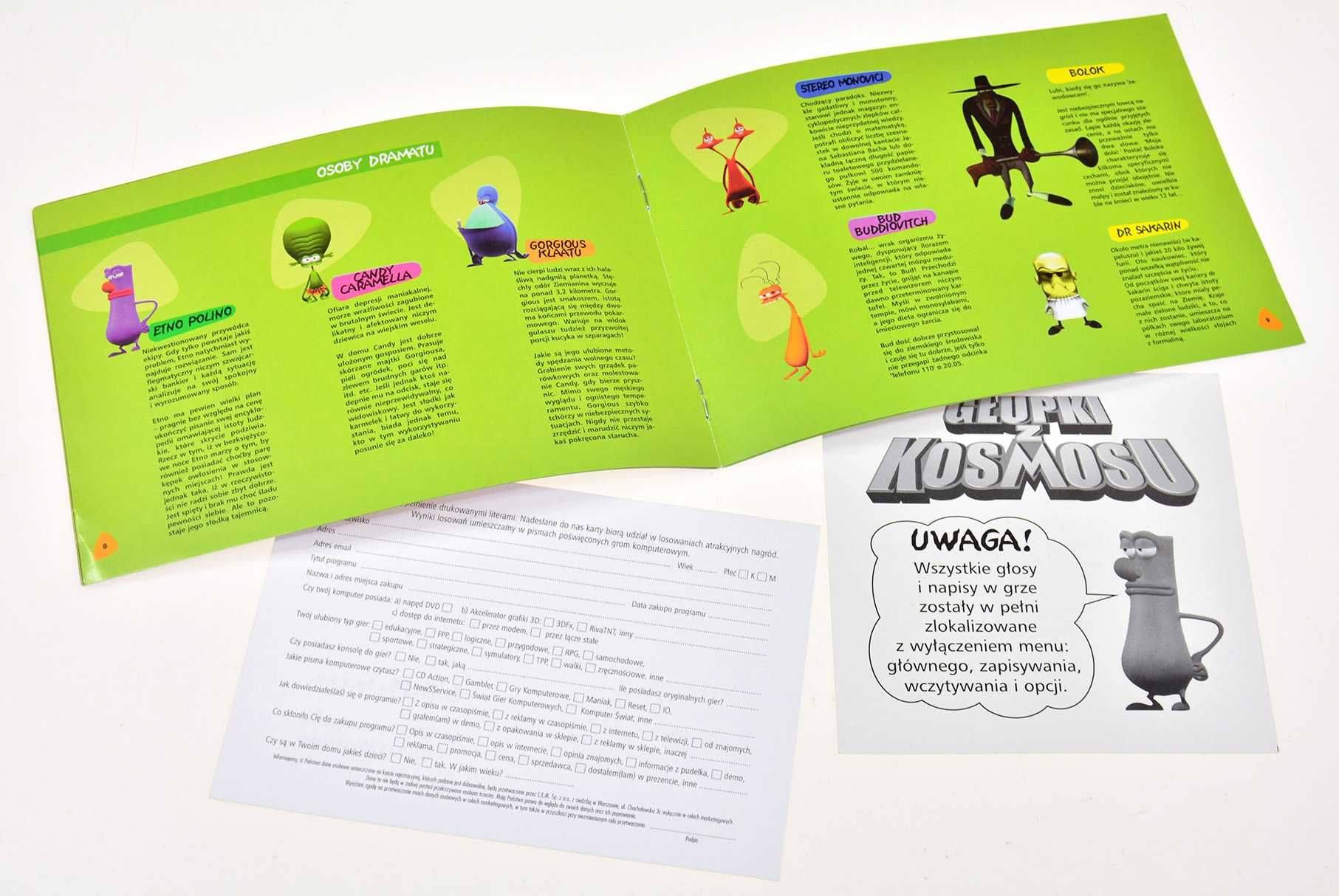 GŁUPKI Z KOSMOSU - duży big box, pierwsze wydanie PL, 4CD, Ubi Soft