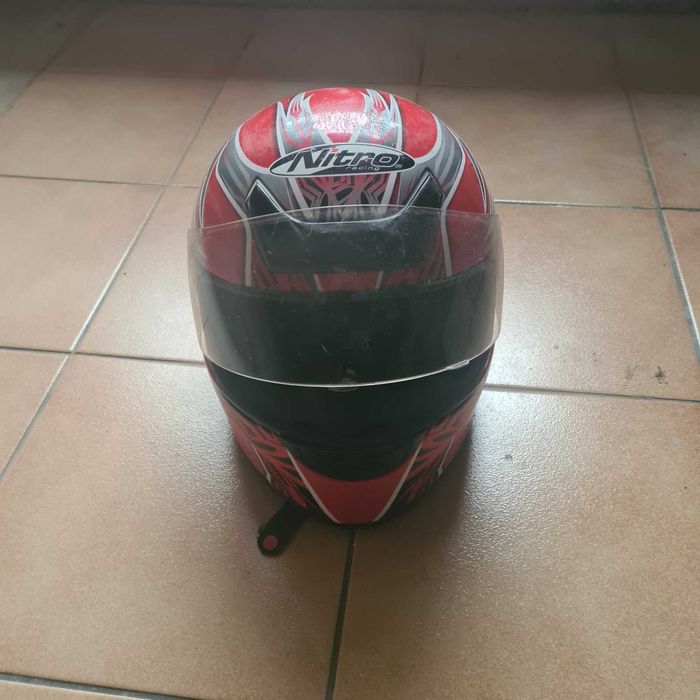 Kask  czerwony do motoru