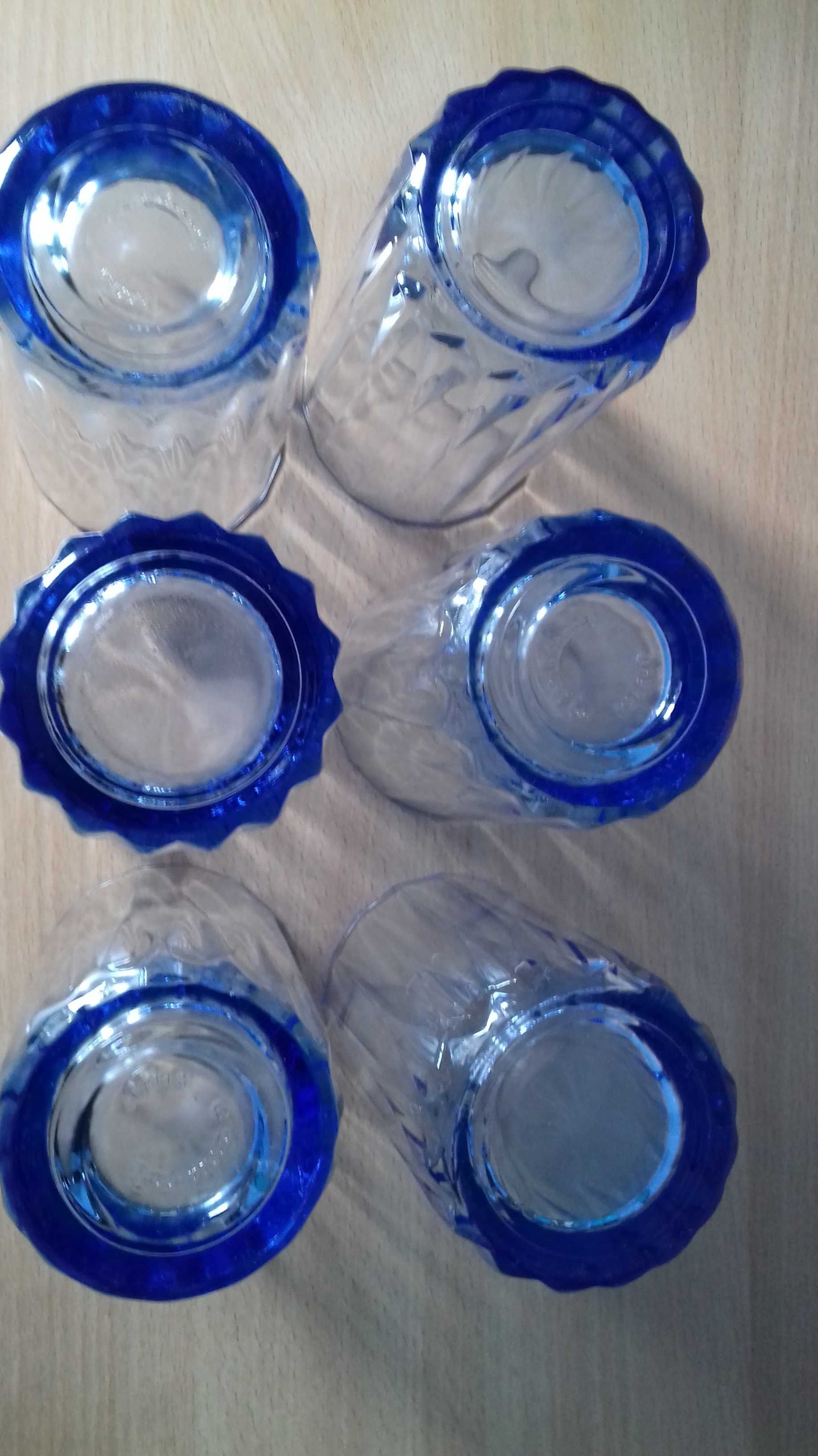 6 tureckich szklanek - odcień niebieski