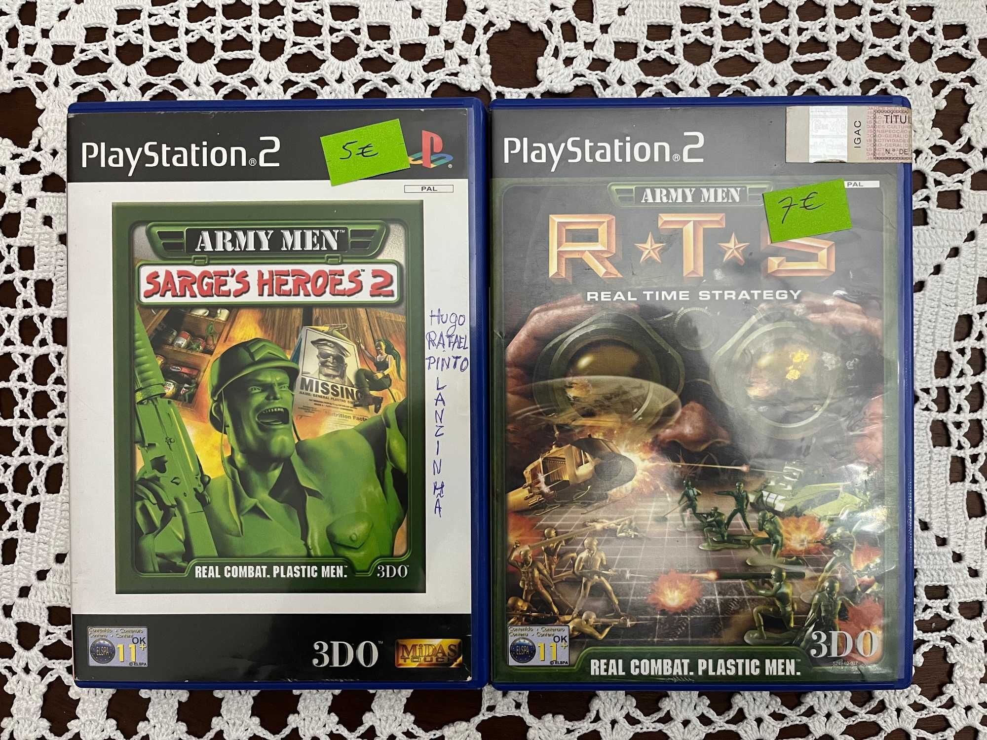 Pack jogos PS2 - Army Men: Sarge's Heroes 2 e Army Men: RTS (USADOS)