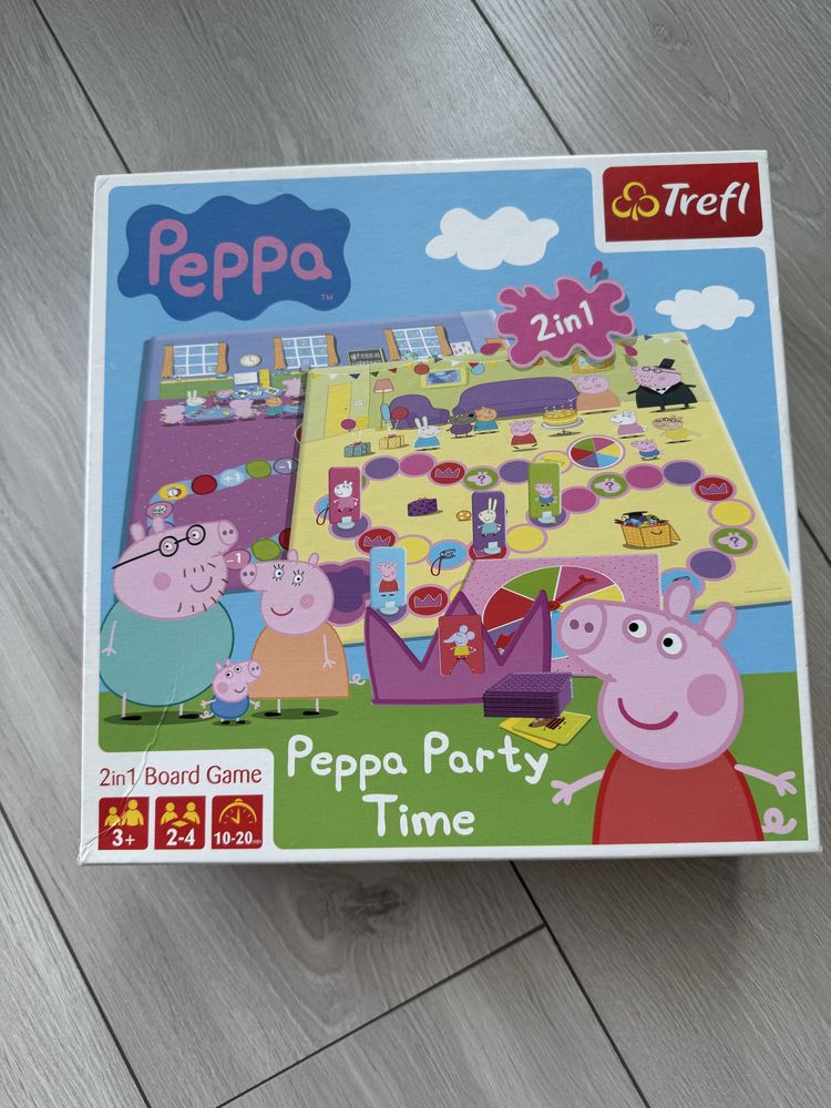 Trefl Peppa party time gra planszowa dla dzieci zabawka edukacyjna