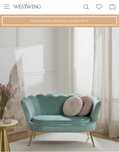 Sofa muszla 2 osobowa Westwing Nowa!