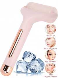 Масажер для обличчя Flawless Ice massager Рожевий роликовий