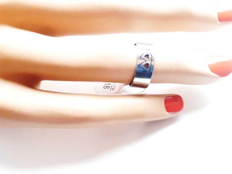 Obrączka Srebrna Lekka R 16 8, Stal Chirurgiczna, Nierdzewna, 7 wzorów